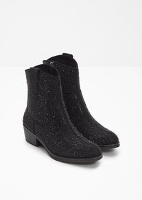 bonprix Marco Tozzi Cowboy Stiefelette in schwarz, Grösse 37, Marco Tozzi