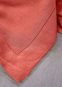 Nappe en lin en rouge85x85 cm, Couleur/Motif: brique, bonprix