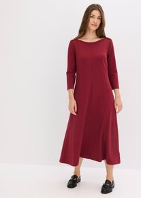 Robe confortable en jersey milano en rouge, Taille 44/46 (L), Couleur/Motif: rouge prune, bonprix