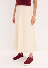 Maxirock mit Struktur in beige, Gr&ouml;sse 46, bonprix