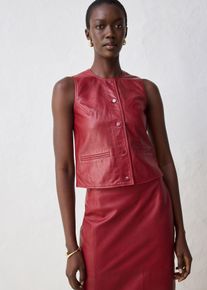 Weste aus Lammnappa in rot, Gr&ouml;sse 48, bonprix