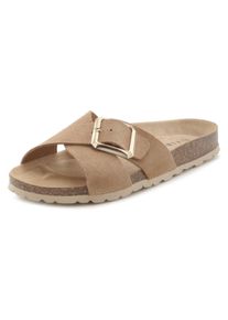 ELBSAND Witt Damen Pantolette, beige, Gr&ouml;&szlig;e 35, 100% Leder
