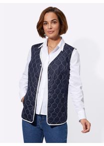WITT Damen Steppweste mit Kontrasten, marine, Gr&ouml;&szlig;e 44, 100% Polyester