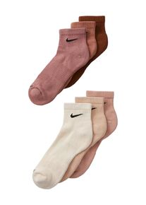 Nike, Femmes Chaussettes de sport 'Everyday Plus', nude / ivoire / marron / ros&eacute; / rouge rouille / rouge pastel / noir
