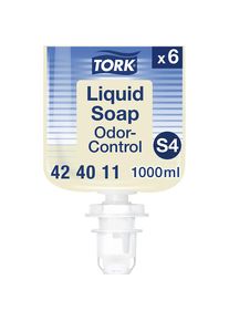 Sapone liquido, regolatore di odori, conf. da 6 pz. a 1 l, trasparente Tork
