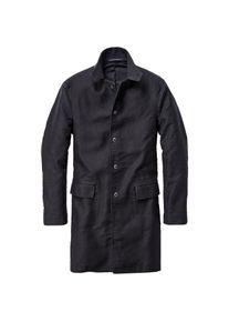 Hannes Roether Herrenmantel Zwirn-Doppel-Pilot Schwarz L