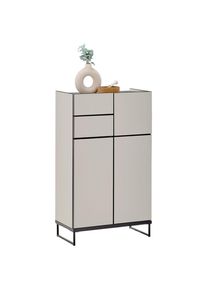 Mid.you Midischrank , Gr&uuml;n, Schwarz , Metall , 2 F&auml;cher , 2 Schublade(n) Schubladen , 60x102x31 cm , stehend , Badezimmer, Badm&ouml;belsets & -serien, Badm&ouml;belserien