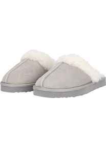 MOLS , Hausschuh »Tamara W« aus Leder, angenehm wärmend , grau , Trendiger Hausschuh von MOLS