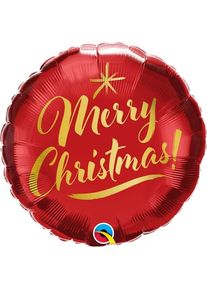 Palloncino foil Merry Christmas rosso-oro 45 cm