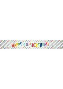 Amscan Buon 40° compleanno Banner in alluminio 2,7 m
