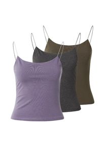 studioselect, Femmes Haut 'Lena', gris chin&eacute; / olive / bleu violet