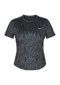 Nike, Femmes T-shirt fonctionnel 'SWIFT', gris fonc&eacute; / noir / blanc
