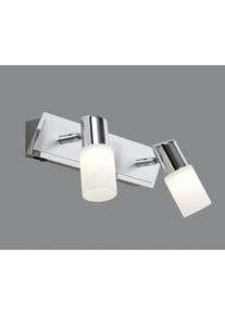 Trio Leuchten CLAPTON Wandleuchte LED Aluminium, Chrom, Edelstahl, 2-flammig