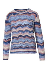 Koroshi Pullover Damen Gr&ouml;&szlig;e XS blau / dunkelblau / orange / rosa