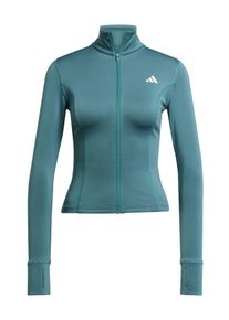adidas Performance Sportsweatjacke 'OPT ESS' Damen, petrol / wei&szlig;, Gr&ouml;&szlig;e XL