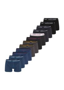Jack & Jones JACK & JONES, Hommes Boxers 'JACBOLT', bleu marine / gris basalte / gris fonc&eacute; / noir