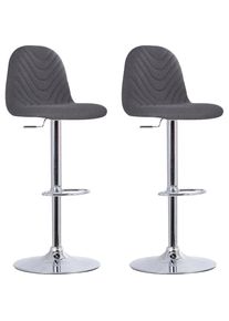 ByLiving Barhocker »Casino 01«, (Set, 2 St.), drehbar mit Höhenverstellung, Bezug in Webstoff, Metall-Gestell grau anthrazit