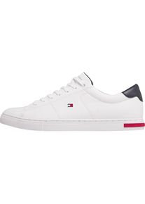 Tommy Hilfiger, Herren, Sneaker &raquo;ESSENTIAL LEATHER DETAIL VUL&laquo; , Freizeitschuh, Halbschuh, Schn&uuml;rschuh mit gepolstertem Schaftrand, wei&szlig;, 41, Sneaker 