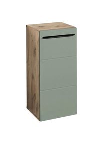 Mid.you Unterschrank , Gr&uuml;n, Eichefarben , Holzwerkstoff , 1 F&auml;cher , einzeln stellbar , 34x72x31 cm , Made in EU , stehend , Badezimmer, Badm&ouml;belsets & -serien, Badm&ouml;belserien
