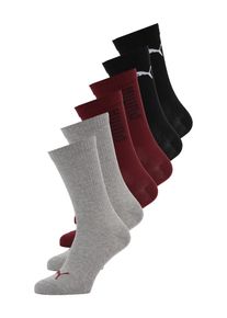 Puma Sportsocken Herren, graumeliert / karminrot / schwarz / weiß, Größe 43/46