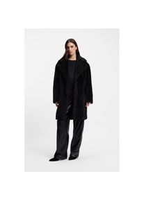 BOSS Orange, Unisex, BOSS Orange Kurzmantel »Catedy Premium Unisexmode« aus softem Teddy, Relaxed Fit, schwarz 001, 38, Mittellanger Teddy Coat von 