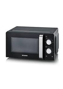 Severin Mikrowelle MW 7886, 700 W, 17 l, 6 Leistungsstufen, 30‑Minuten‑Timer mit Signalton, Drehteller Ø 245 mm, B 440 x T 320 x H 240 mm, Schwarz