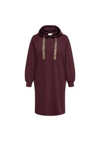Only Carmakoma, Unisex, Only CARMAKOMA Sweatkleid &raquo;CARALINA LIFE LEO DETAIL HOOD DRESS JRS&laquo;, decadent chocolate detail:jose leo strings, S, N-Gr, 