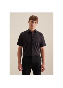 Seidensticker, Herren, Seidensticker Businesshemd &raquo;Schwarze Rose&laquo; Regular 1/2 Kentkragen Uni, schwarz, XXL (46), normale &Auml;rmell&auml;ngen, Passform: 