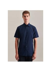 Seidensticker, Herren, Seidensticker Businesshemd &raquo;Schwarze Rose&laquo; Slim 1/2 Kentkragen Uni, dunkelblau, XS (36), normale &Auml;rmell&auml;ngen, Passform: Slim