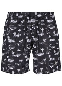 Urban Classics, Hommes Shorts de bain, gris / noir / blanc