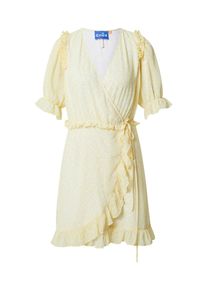 Cras Crās Kleid Damen Gr&ouml;&szlig;e 34 gelb / wei&szlig; Winterkleid