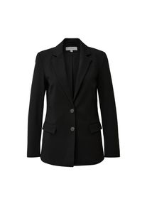 comma, Unisex, Jackenblazer mit Reverskragen und 2-Knopf-Verschluss, aus Viskose und Stretch, schwarz, 36, Blazer von COMMA