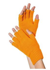 maskworld Fingerlose Stoffhandschuhe orange