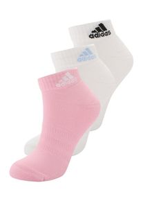adidas Performance Sportsocken 'Cushioned Sportswear Ankle 3 Pairs' Herren, hellblau / rosa / schwarz / weiß, Größe 40/42