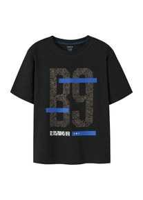 name it, Garçons T-Shirt 'NKMOAKLEY', bleu / noir / blanc