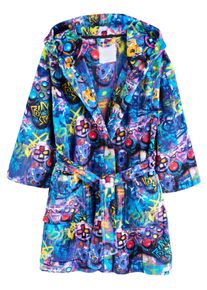 next Bademantel Jungen Gr&ouml;&szlig;e 164 blau / lila / pink / rot