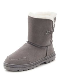 Lascana Witt Damen Winterstiefel, grau, Gr&ouml;&szlig;e 39, 100% Leder