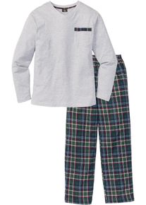 Pyjama mit Bio-Baumwolle und langen &Auml;rmeln in weiss, Gr&ouml;sse 52/54 (L), bonprix