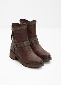 bonprix Mustang Biker-Boots in braun, Grösse 40, Mustang