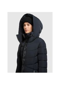 Khujo, Unisex, Khujo Steppmantel &raquo;FISKA&laquo; Kapuze mit elastischem Kordelzug, port blau, M (38), Der Khujo Mantel FISKA l&auml;sst sich dank eines wattierten 