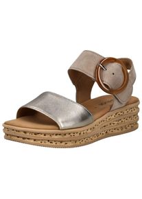 Gabor, Femmes Sandales, beige / argent