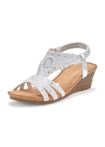 Lascana Witt Damen Sandalette, silberfarben, Gr&ouml;&szlig;e 40, 100% Textil