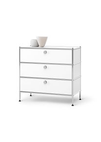 Tchibo - Kommode Metall &raquo;Cn3&laquo; mit 3 Schubladen - 77x40x73,5cm - weiss - Stahl / Aluminium / Kunststoff