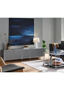 Tchibo - Salontisch mit Rollen »Cn3« - 78x78x44,5cm - chrom - Metall / Glas / Metall