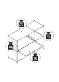 Tchibo - Sideboard Metall &raquo;Cn3&laquo; mit 2 Klappenf&auml;chern - 116x40x85,5cm - taupe - Stahl / Aluminium / Kunststoff