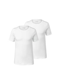 Tchibo - 2 Qualit&auml;ts-Feinripp-Unterhemden mit kurzem Arm - Herren - Gr. Xl/7 - weiss