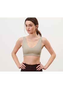 Tchibo - Seamless-Sport-Bustier - Damen - Gr. L - beige/jacquard