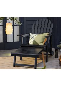 Tchibo - Adirondack Gartensessel mit ausziehbarem Fussteil - 58,5x97x82,5cm - schwarz - Holz