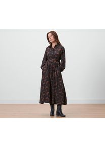 Tchibo - Bedrucktes Webkleid - Damen - Gr. 44 - schwarz/print