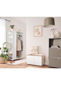 Tchibo - Regal Metall &raquo;Cn3&laquo; mit 2 Klappenf&auml;chern - 77x40x120,5cm - taupe - Stahl / Aluminium / Kunststoff